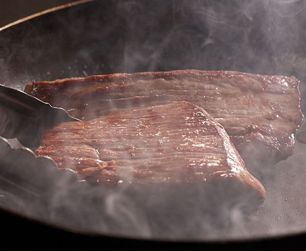 湯煎した肉